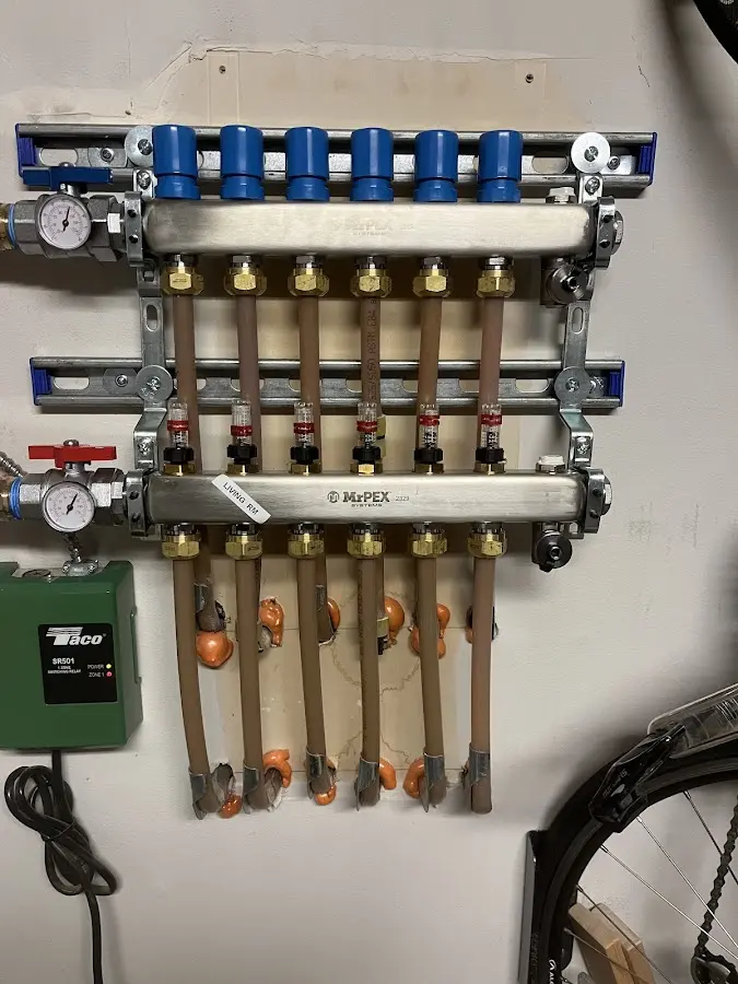 Plumber performing Gas Leak Detection at a residential property in Bellefontaine